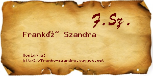 Frankó Szandra névjegykártya